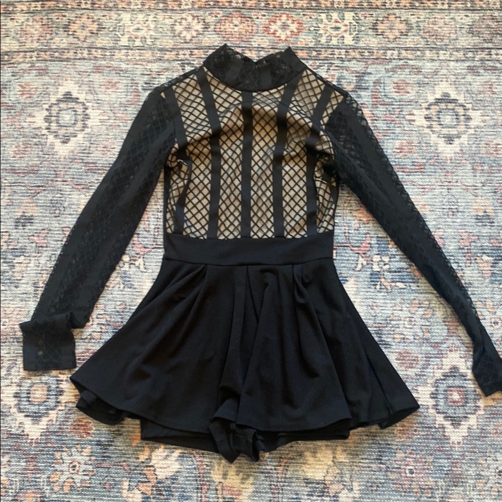 A'gaci Black Mesh Patterned Fabric